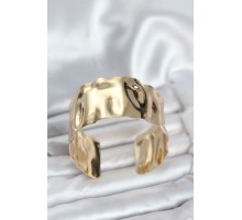 Pirinç Gold Renk Levha Model Kadın Bileklik - TJ-BB8061