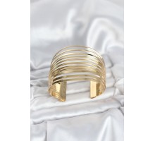 Gold Renk Pirinç Kaburga Model Kadın Bileklik - TJ-BB8065