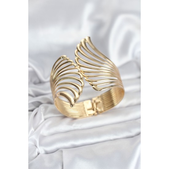 Pirinç Gold Renk Vintage Kadın Bileklik - TJ-BB8066