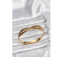 316L Çelik Gold Renk Vintage Kadın Kelepçe Bileklik - TJ-BB8069