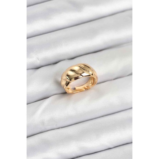 Gold Renk Bombeli Sarmal Yüzük - TJ-BYK3908