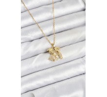 316L Çelik Zincir Gold Renk Erkek Kız Model Kadın Kolye - TJ-BKO10617