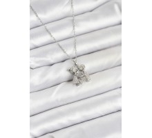 316L Çelik Zincir Gümüş Renk Erkek Kız Model Kadın Kolye - TJ-BKO10618