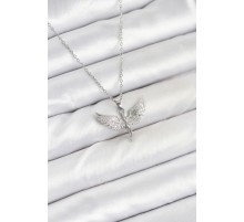 316L Çelik Zincir Gümüş Renk Melek Model Kadın Kolye - TJ-BKO10622
