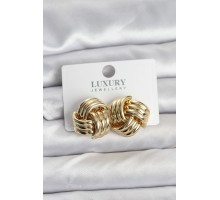 Pirinç Sarmal Gold Renk Kadın Küpe - TJ-BKP11348
