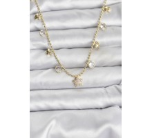 Pirinç Gold Renk Yıldız Model Kadın Kolye - TJ-BKO10640