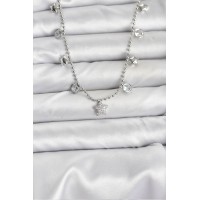 Pirinç Gümüş Renk Yıldız Model Kadın Kolye TJ-BKO10650