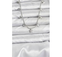 Pirinç Gümüş Renk Yıldız Model Kadın Kolye - TJ-BKO10650