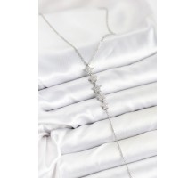 316L Çelik Zincir Gümüş Renk Yıldız Model Y Kolye - TJ-BKO10661