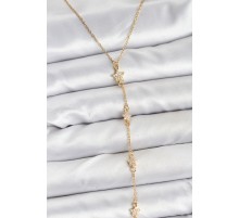 316L Çelik Zincir Gold Renkli Yıldız Model Kadın Y Kolye - TJ-BKO10670