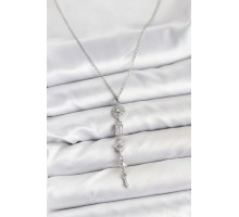 316L Çelik Zincir Gümüş Renk Kutup Yıldızı Enerji Model Kadın Y Kolye - TJ-BKO10673