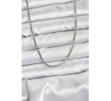 316L Çelik Zincir Gümüş Renk 60 cm Yılan Zincir Kadın Kolye - TJ-BKO10681