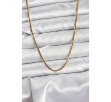 316L Çelik Zincir Gold Renk 60 cm Yılan Zincir Kadın Kolye - TJ-BKO10682