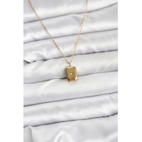 316L Çelik Zincir Gold Renk Minimal Kutup Yıldızı Model Kadın Kolye TJ-BKO10683