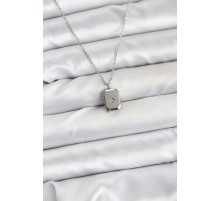 316L Çelik Zincir Gümüş Renk Minimal Kutup Yıldızı Model Kadın Kolye - TJ-BKO10684