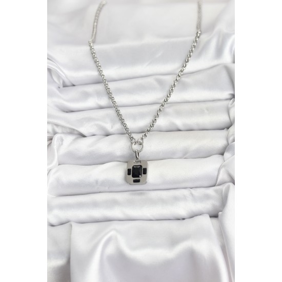 316L Çelik Zincir Gümüş Renk Vintage Model Kadın Kolye - TJ-BKO10686