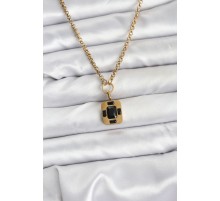 316L Çelik Zincir Gold Renk Vintage Model Kadın Kolye - TJ-BKO10687