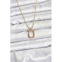 316L Çelik Zincir Gold Renk Model Kadın Kolye TJ-BKO10688
