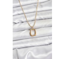 316L Çelik Zincir Gold Renk Model Kadın Kolye - TJ-BKO10688