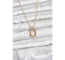 316L Çelik Zincir Gold Renk Model Kadın Kolye - TJ-BKO10688