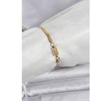 316L Çelik Gold Renk Külçe Altın Model Kadın Bileklik - TJ-BB8085