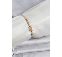 316L Çelik Gold Renk Külçe Altın Model Kadın Bileklik - TJ-BB8085