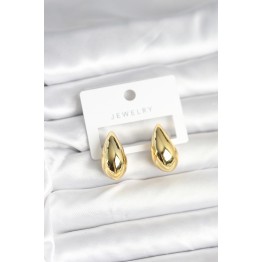 Gold Renk Damla Küpe 24 mm TJ-BKP11378
