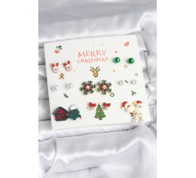 Yılbaşı Temalı 8 Çift Küpe Seti - TJ-BKP11397