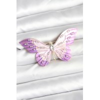Lila Renk Kelebek Model Broş TJ-BR465