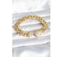 Pirinç Gold Renk VIP Exclusive Seri Gurmet Model Kadın Bileklik - TJ-BB8095