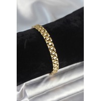 316L Çelik Gold Renk 7 mm Kalınlık Erkek Bileklik TJ-EB3763