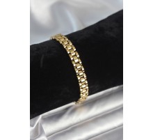 316L Çelik Gold Renk 7 mm Kalınlık Erkek Bileklik - TJ-EB3763