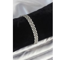 316L Çelik 7 mm Kalınlıkta Gümüş Renkli Erkek Bileklik - TJ-EB3768