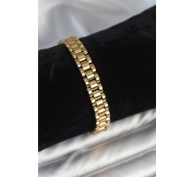 316L Çelik Gold Renk 9 mm Kalınlık Erkek Bileklik - TJ-EB3770