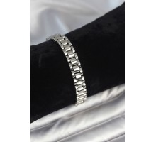 316L Çelik Gümüş Renk 9 mm Kalınlık Erkek Bileklik - TJ-EB3771