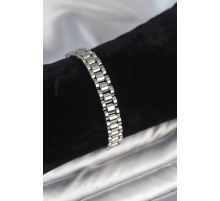 316L Çelik Gümüş Renk 9 mm Kalınlık Erkek Bileklik - TJ-EB3771