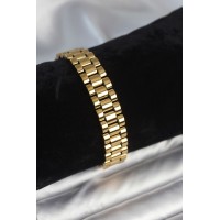 316L Çelik Gold Renk 12 mm Kalınlık Erkek Bileklik TJ-EB3776