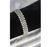 316L Çelik 12 mm Kalınlıkta Gümüş Renkli Erkek Bileklik - TJ-EB3780