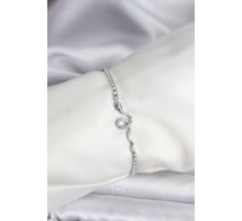 Yılan Model Zirkon Taşlı Gümüş Renk Pirinç Su Yolu Kadın Bileklik - TJ-BB8105