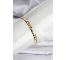 14K Gold Renk Kaplama Ezme Zincir Model Kadın Bileklik - TJ-BB8116