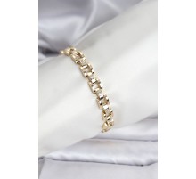 14K Gold Renk Kaplama Zirkon Taşlı CM Kadın Bileklik - TJ-BB8117