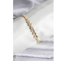 14K Gold Renk Kaplama Kalp Model CM Kadın Bileklik - TJ-BB8122