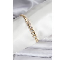 14K Gold Renk Kaplama Kalp Model CM Kadın Bileklik - TJ-BB8122