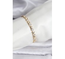 14K Gold Renk Kaplama Zirkon Taşlı CM Kadın Bileklik - TJ-BB8123