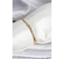 14K Gold Renk Kaplama Lazer Zincir Model CM Kadın Bileklik - TJ-BB8125