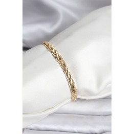 14K Gold Renk Kaplama Lazer Zincir Model CM Kadın Bileklik TJ-BB8125