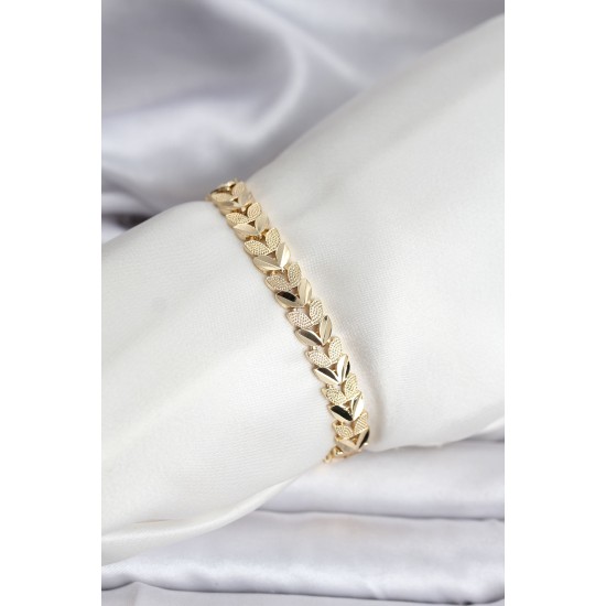 14K Gold Renk Kaplama Başak Model CM Kadın Bileklik - TJ-BB8127