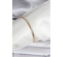 14K Gold Renk Kaplama Lazer Ezme Zincir Model CM Kadın Bileklik - TJ-BB8130