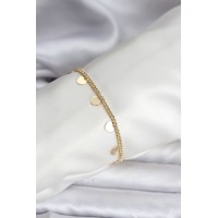 14K Gold Renk Kaplama Kalpli Model CM Kadın Bileklik TJ-BB8131