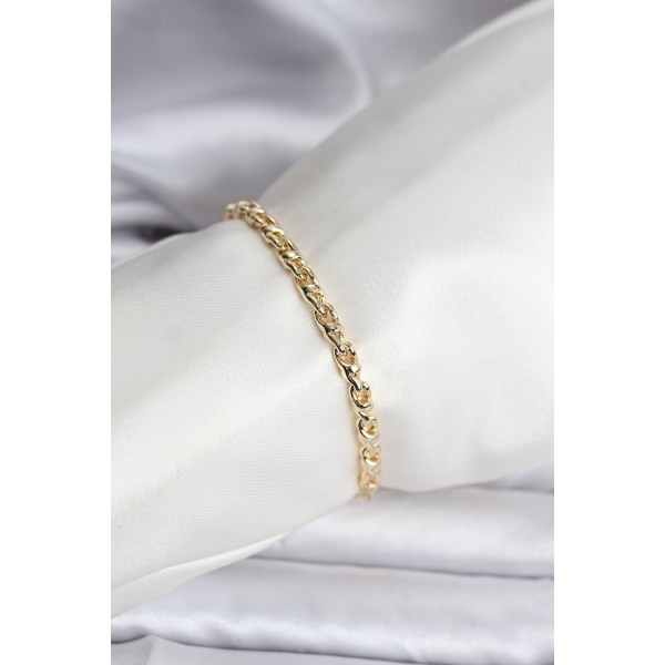 14K Gold Renk Kaplama Zincir Model Kadın CM Bileklik - TJ-BB8132